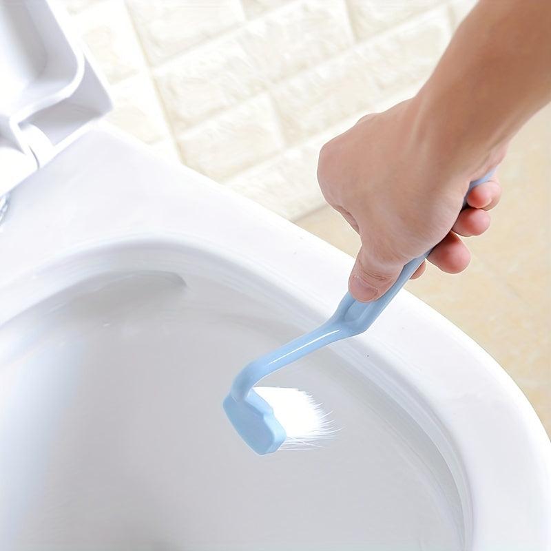 Extended Handle Toilet Brush V-shaped Plastic Cleaning Brush
