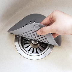Silicone Hair Anti-block Sink Mat Filter - Bathroom Kitchen Pool Sewer