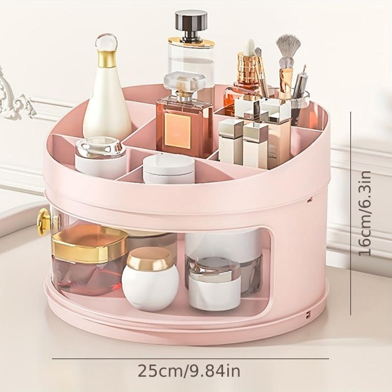 Rotating Makeup Organizer Rack Adjustable Jewelry Cosmetics