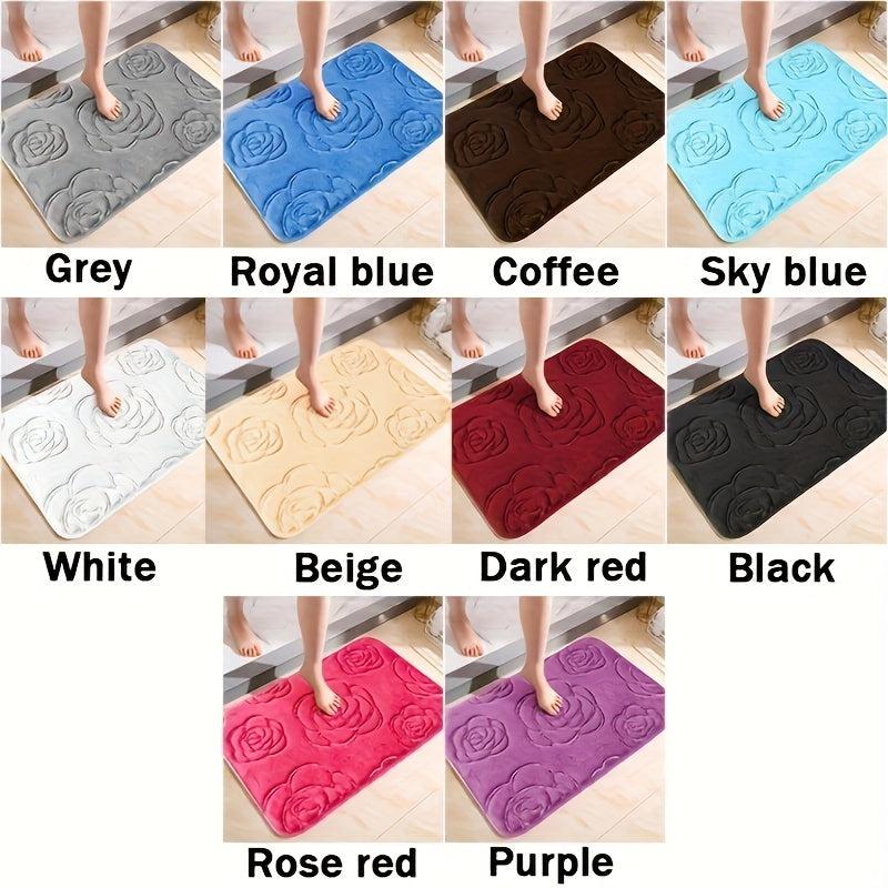 Rose Floor Mat Water Absorption Anti-skid Bathroom Doormat