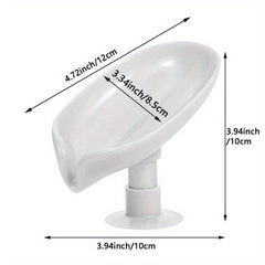 Leaf Shaped Soap Holder with Suction Cup - Keep Your Soap Dry