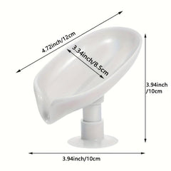 Leaf Shaped Soap Holder with Suction Cup - Keep Your Soap Dry