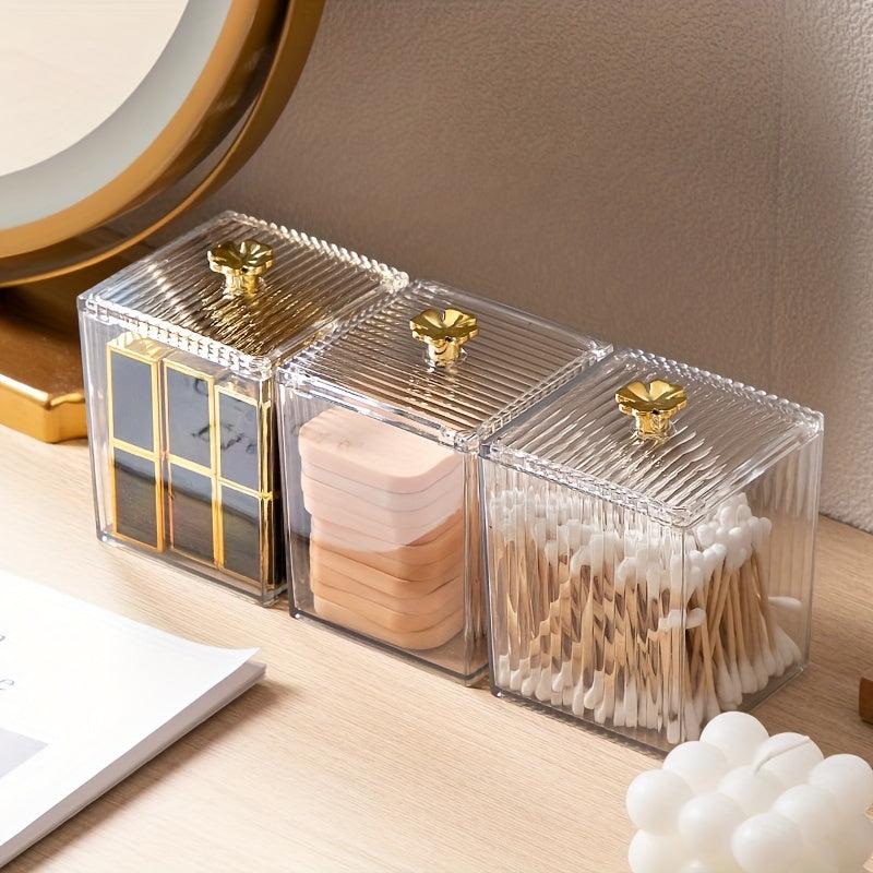 Clear Acrylic Cotton Swab Pads Holder