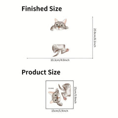 Cat Pattern Switch Outlet Wall Sticker Self-adhesive Home Decor