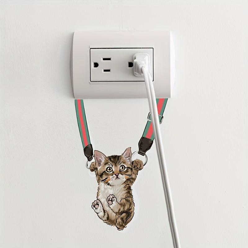 Cat Pattern Switch Outlet Wall Sticker Self-adhesive Home Decor