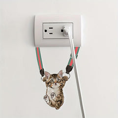 Cat Pattern Switch Outlet Wall Sticker Self-adhesive Home Decor