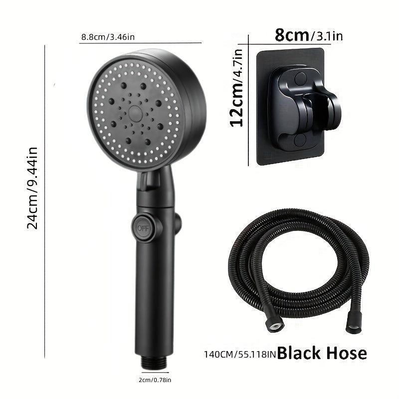 Adjustable High Pressure Shower Head Set with 5 Modes and Wall Mounted Bracket