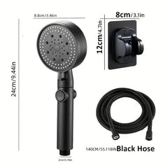 Adjustable High Pressure Shower Head Set with 5 Modes and Wall Mounted Bracket