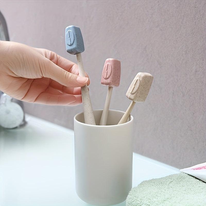4pcs Portable Toothbrush Head Cover - Clean & Hygienic Travel Outdoor Dust Cover