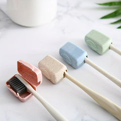 4pcs Portable Toothbrush Head Cover - Clean & Hygienic Travel Outdoor Dust Cover