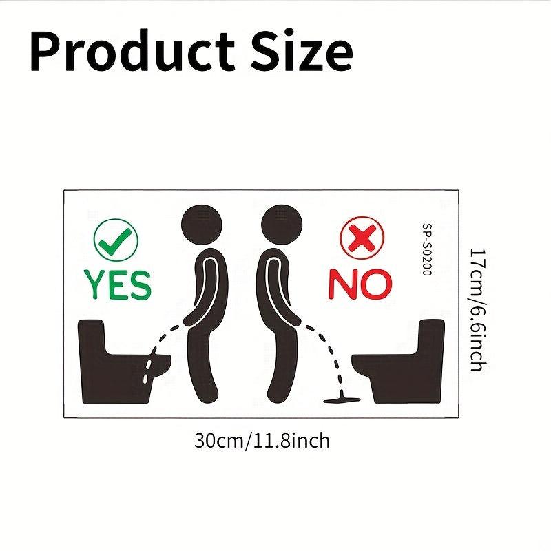 Funny Toilet Lid Decal Wall Sticker Self Adhesive Bathroom Decor