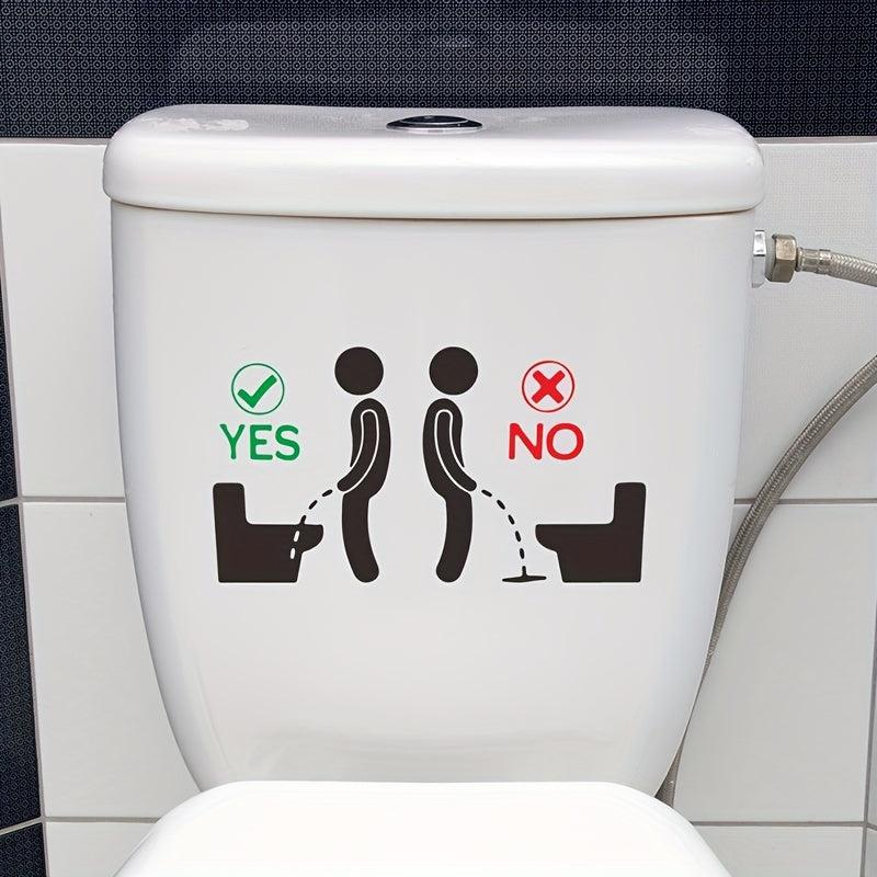 Funny Toilet Lid Decal Wall Sticker Self Adhesive Bathroom Decor