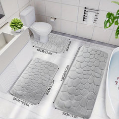 Soft Memory Sponge Bath Mat - Non-slip & Washable Shower Rug