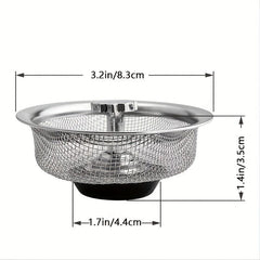 Stainless Steel Sink Drain Filter Anti Clog Drain Stopper