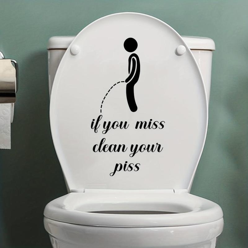Toilet Sticker Clean Your Piss Villain Bathroom Decor