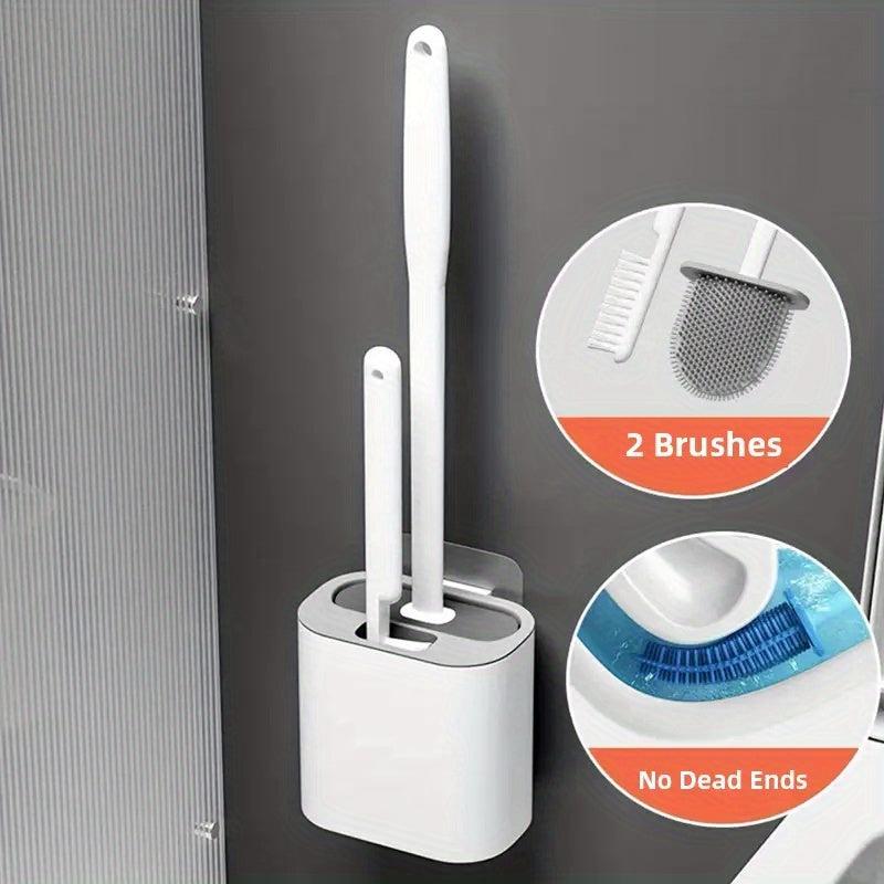 Silicone Gap Toilet Brush with Long Handle