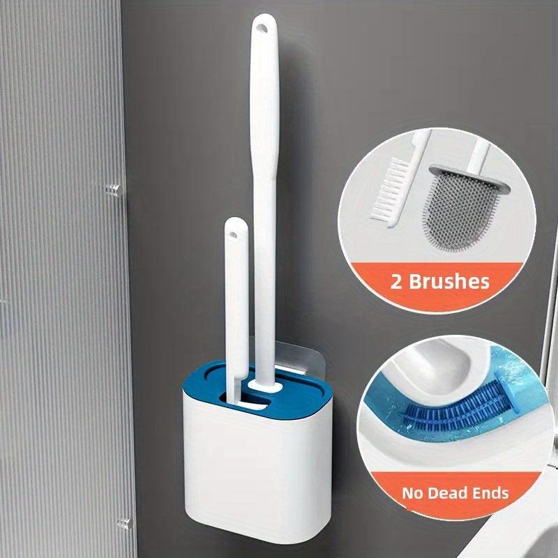Silicone Gap Toilet Brush with Long Handle