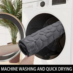 Memory Foam Bath Mat with Cobblestone Embossment Non Slip Washable Soft Rug