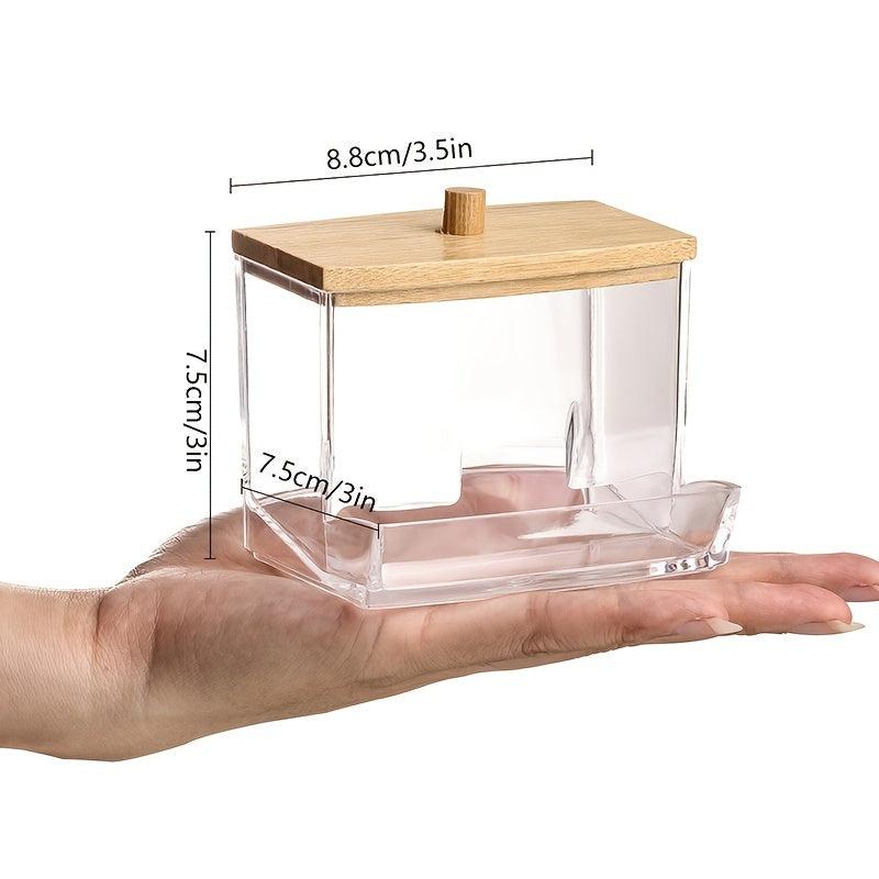 Acrylic Cotton Swab Storage Box Double Ended Cotton Swab Holder