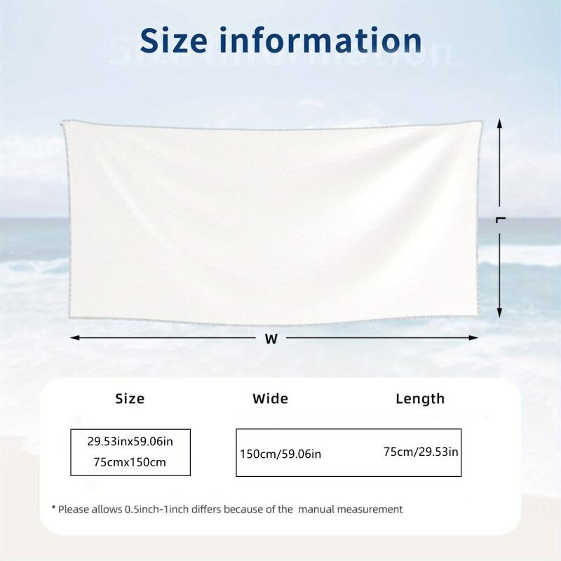 Modern Anchor & Helm Striped Beach Towel Large Microfiber Absorbent Lightweight