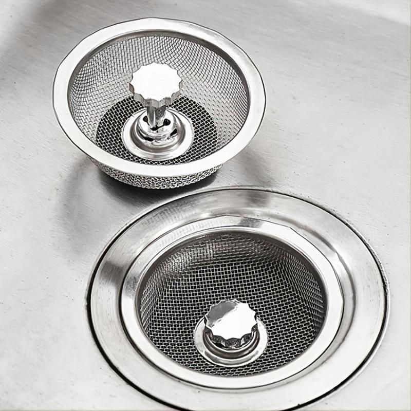 Stainless Steel Sink Strainers Anti Clog Drain Filter Hair Catcher Drain Stopper