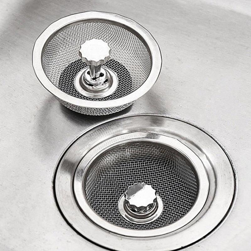 Stainless Steel Sink Strainers Anti Clog Drain Filter Hair Catcher Drain Stopper