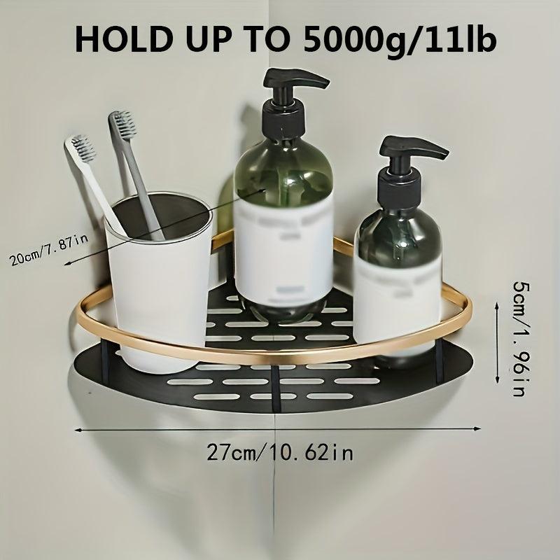Wall Mounted Aluminum Shower Caddy, No Drilling Required