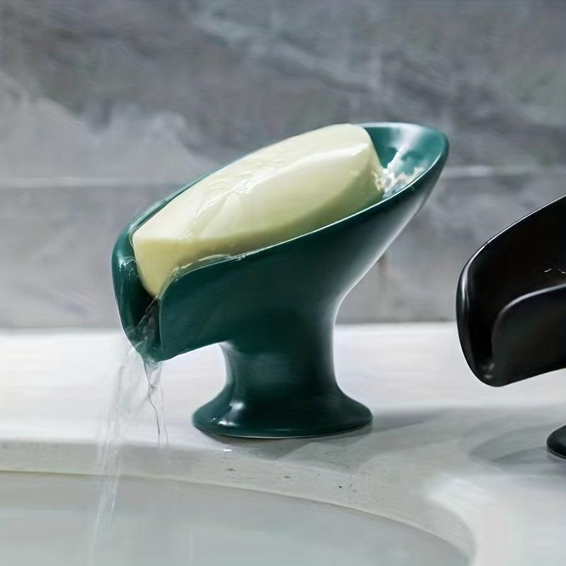 Ceramic Self Draining Soap Dish Marble Pattern Soap Box Holder