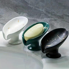 Ceramic Self Draining Soap Dish Marble Pattern Soap Box Holder
