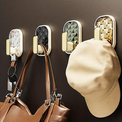 1pc Punch Towel Hook Adhesive Door Back Sticky Hook Creative Bathroom Hook
