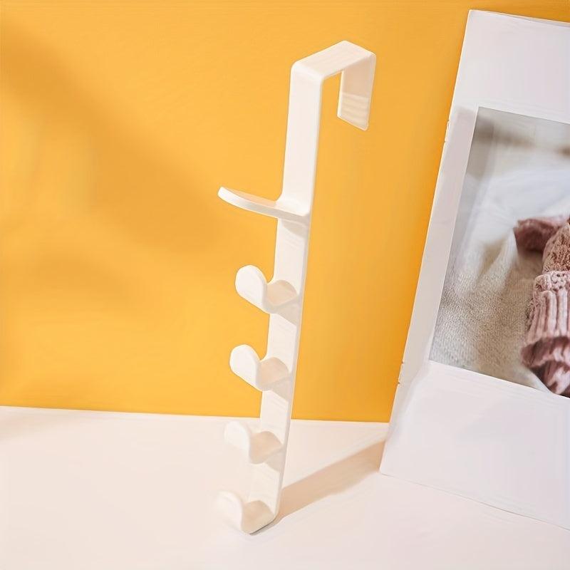 Door Hanger Punch Wall Hanger With 5 Hooks for Bag Cap Door Hooks