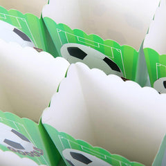 6pcs Soccer Themed Candy Popcorn Boxes for Parties