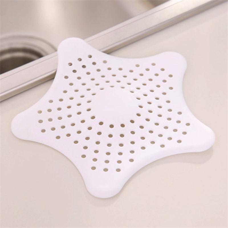 1pc Silicone Star Sink Filter Bathroom Hair Catcher Random Anti Clogging Filter