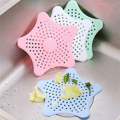 1pc Silicone Star Sink Filter Bathroom Hair Catcher Random Anti Clogging Filter
