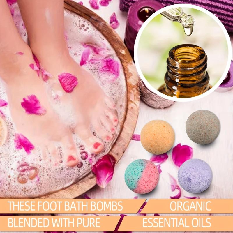 12Pcs Organic Salt Foot Bath Balls for Dry Cracked Feet