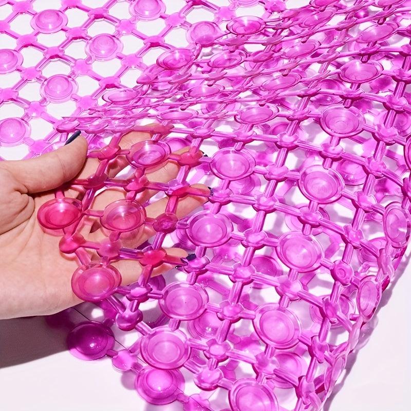 Oval Shower Carpet Anti-Slip Mat with Drain Holes
