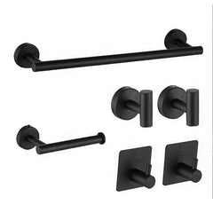 6pcs Stainless Steel Bathroom Hardware Set with Wall Mounting Brackets