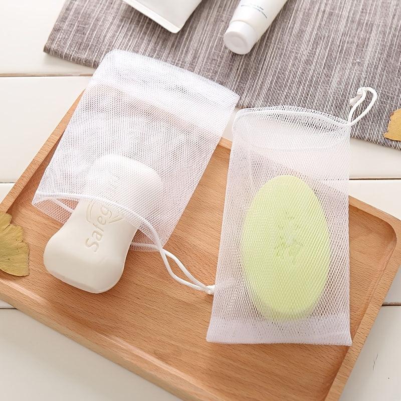 5pcs Foam Mesh Face Cleanser Soap Bag Hand Soap Bubble Mesh