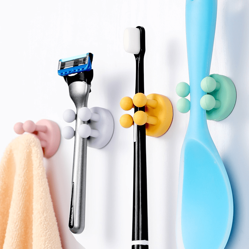 Silicone Toothbrush Holder Wall Mounted Single Hook