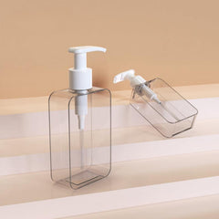 Transparent Square Soap Dispenser Countertop Lotion Bottle With Pump