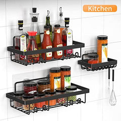 Adhesive Shower Caddy Bathroom Organizer No Drilling Required