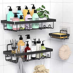 Adhesive Shower Caddy Bathroom Organizer No Drilling Required