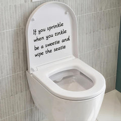 English Slogan Toilet Sticker Bathroom Decoration Self-adhesive Wall Sticker