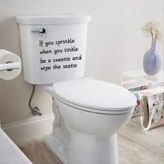 English Slogan Toilet Sticker Bathroom Decoration Self-adhesive Wall Sticker