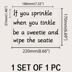English Slogan Toilet Sticker Bathroom Decoration Self-adhesive Wall Sticker