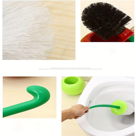 Long Handled Soft Bristled Household Toilet Brush Cherry Shaped Toilet Brush