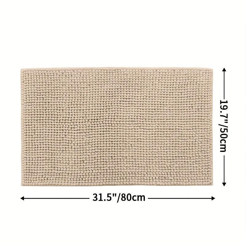 Soft Chenille Bathroom Rug Non Slip Machine Washable