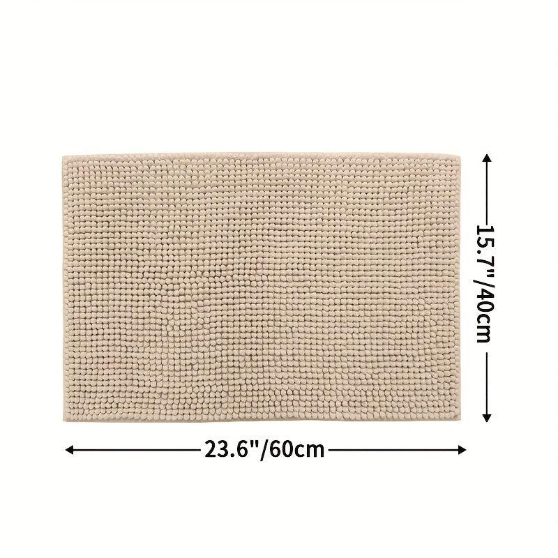 Soft Chenille Bathroom Rug Non Slip Machine Washable