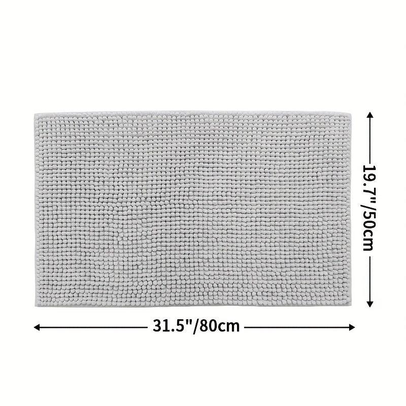 Soft Chenille Bathroom Rug Non Slip Machine Washable