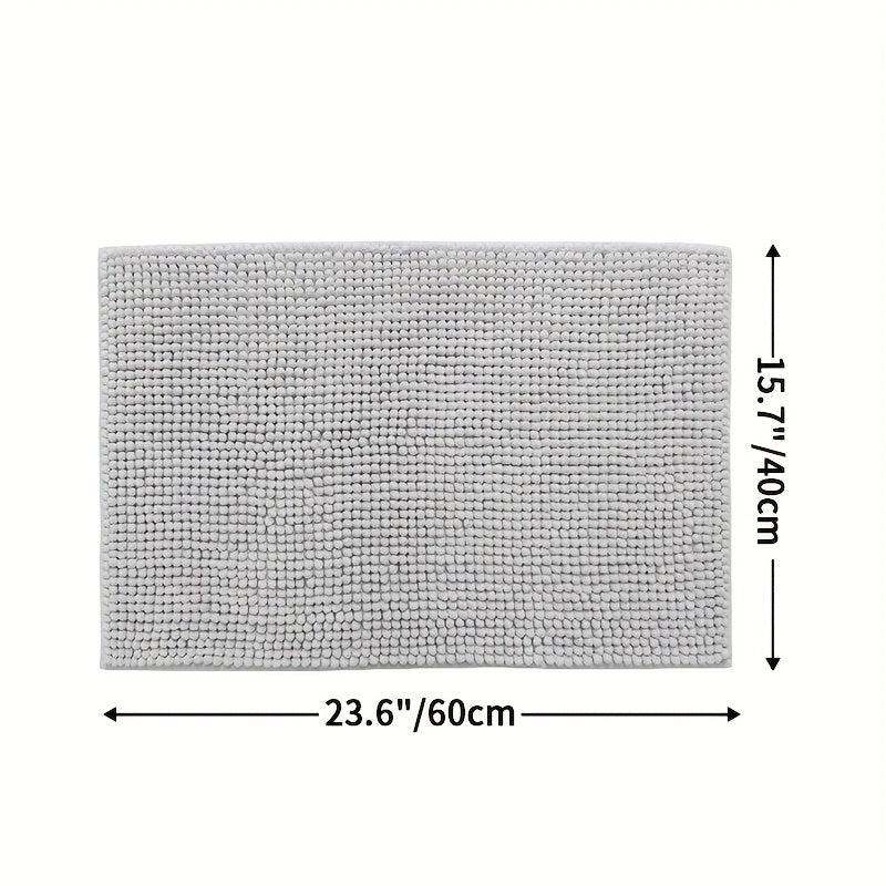 Soft Chenille Bathroom Rug Non Slip Machine Washable